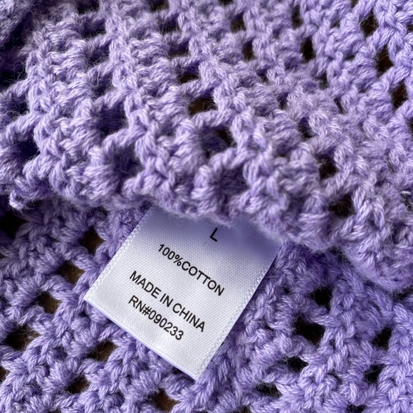 La Hearts Lavender Crochet crop top - Picture 7 of 7